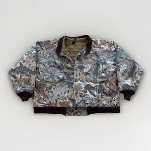 Vintage Rattlers Brand Bomber Jacket Mens M Realtree Camo 90s Hunting Field‎